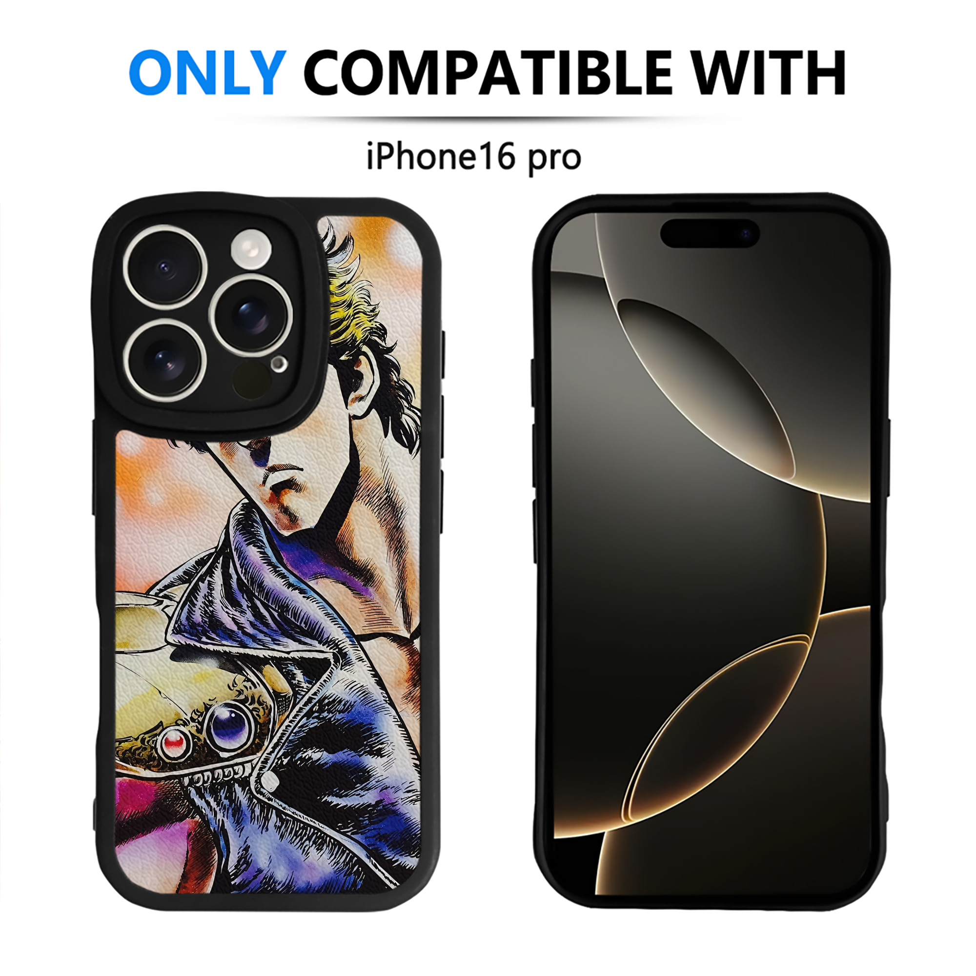 （画像用） 北斗の拳 Fist of the North Star 【iPhone 16シリーズ対応】シリコンスマホケース（レザー調） 材質：シリコン